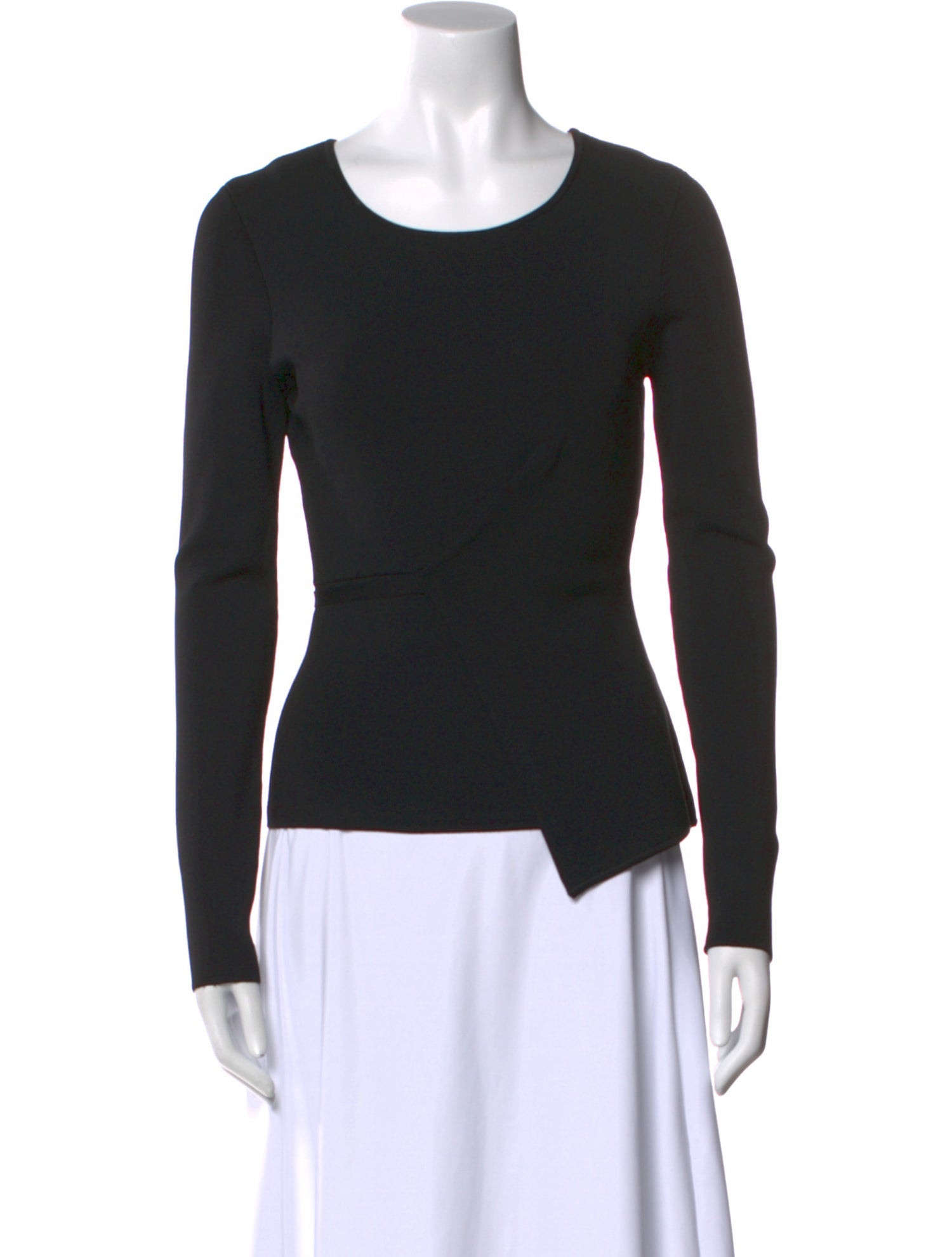 Alexander Wang Scoop Neck Long Sleeve Top