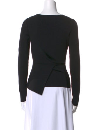 Alexander Wang Scoop Neck Long Sleeve Top