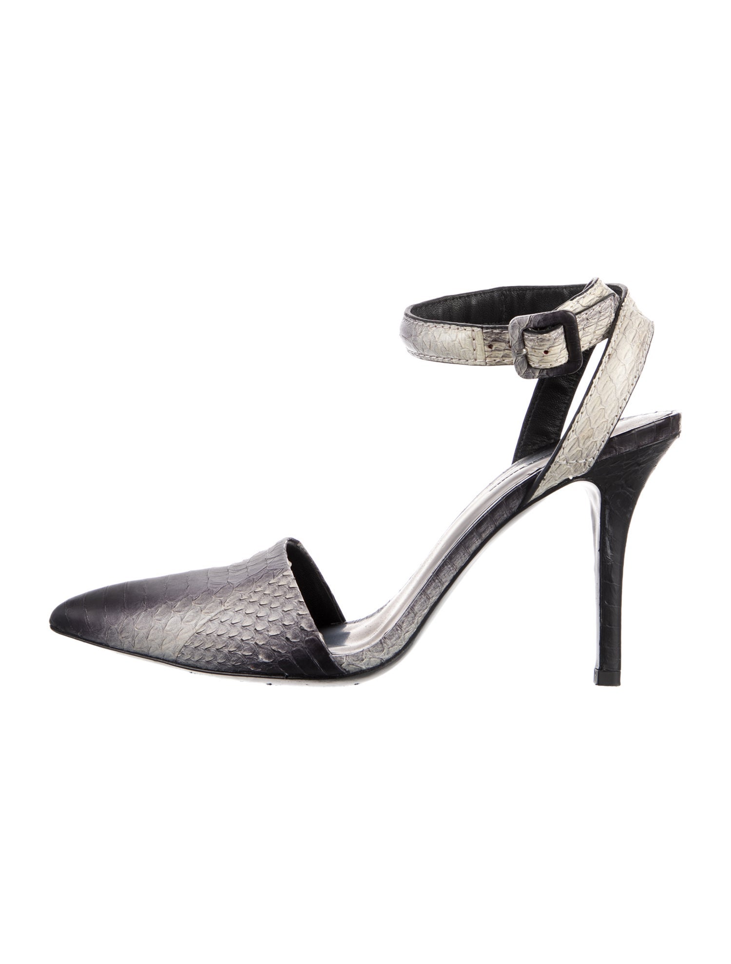 Alexander Wang Snakeskin Animal Print Slingback Pumps