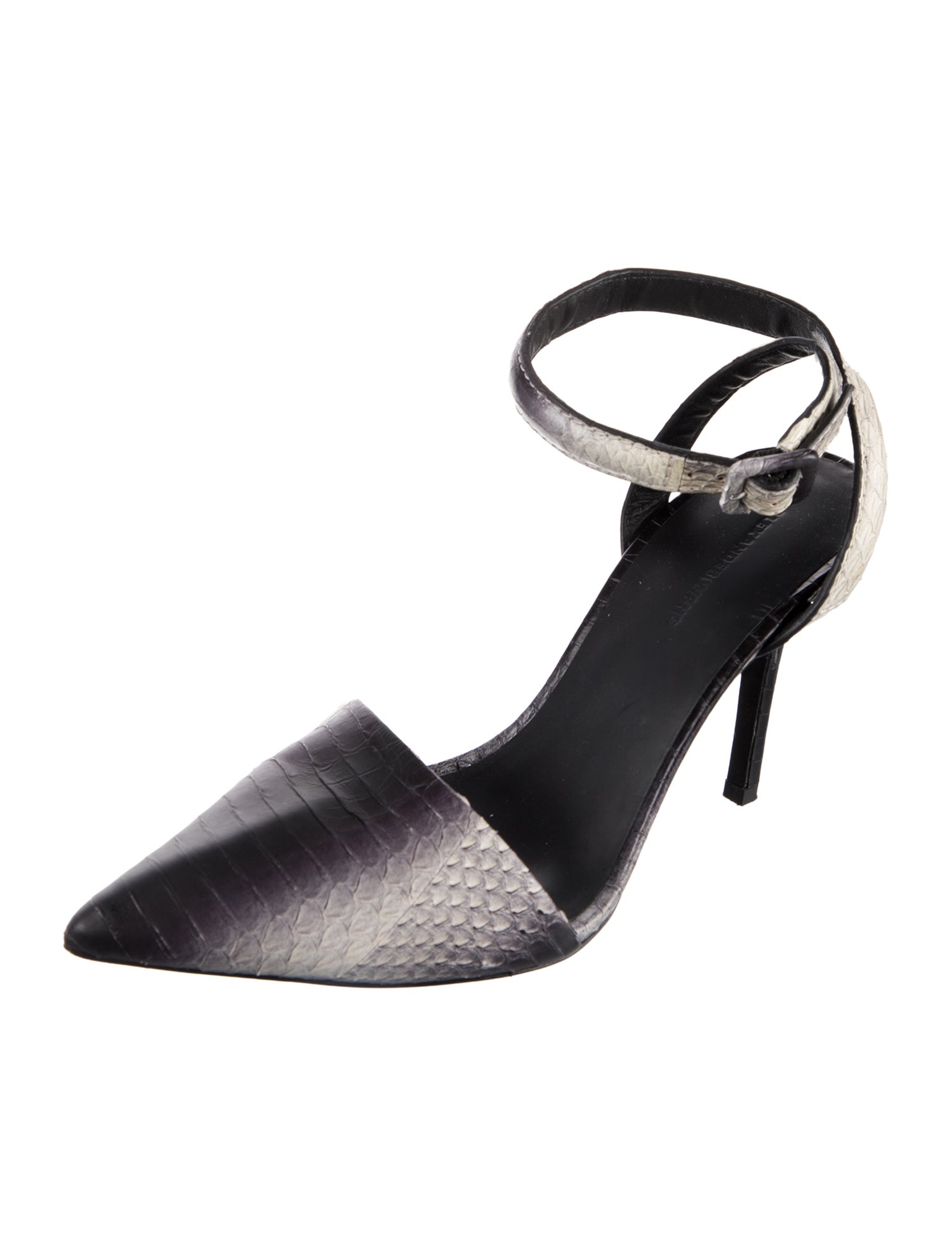 Alexander Wang Snakeskin Animal Print Slingback Pumps