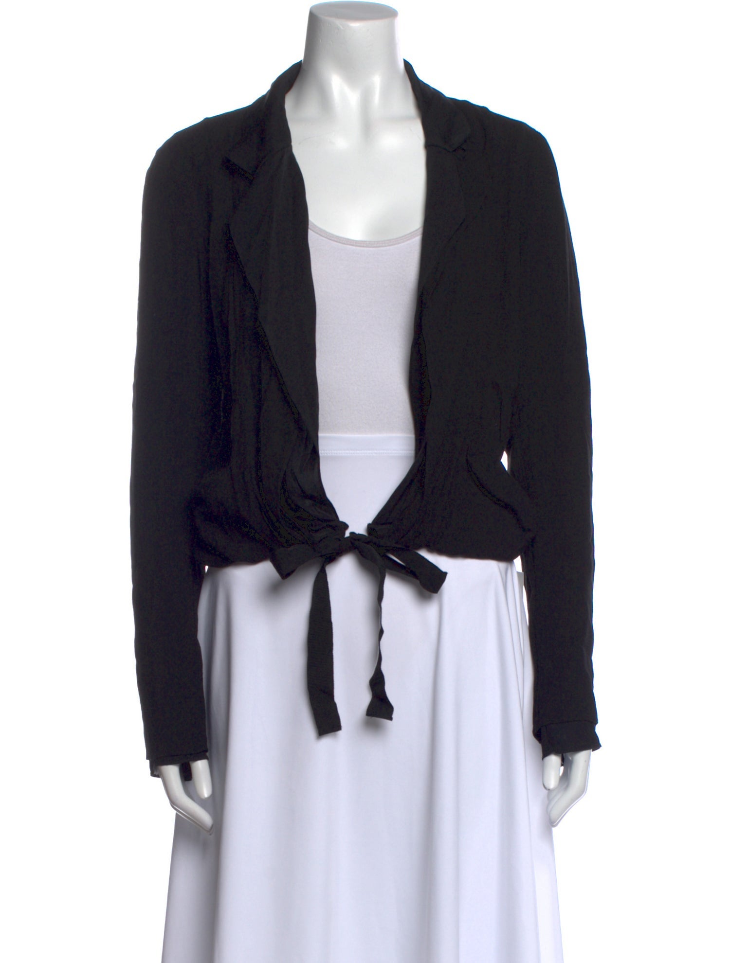 Alexander Wang V-Neck Long Sleeve Crop Top