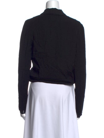 Alexander Wang V-Neck Long Sleeve Crop Top