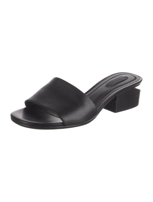 Alexander Wang Leather Cutout Accent Slides
