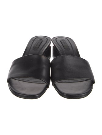 Alexander Wang Leather Cutout Accent Slides