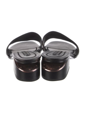 Alexander Wang Leather Cutout Accent Slides