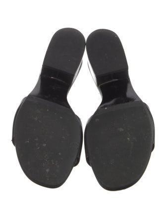 Alexander Wang Leather Cutout Accent Slides