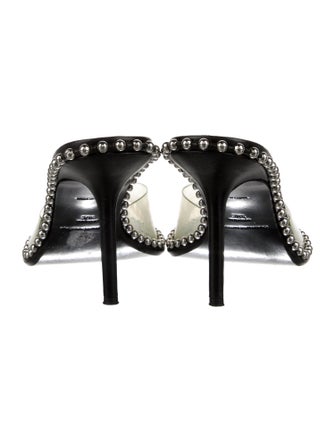 Alexander Wang Leather Studded Accents Slides