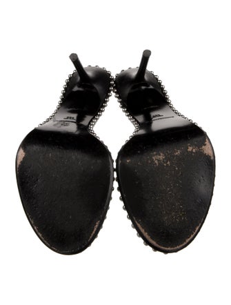 Alexander Wang Leather Studded Accents Slides