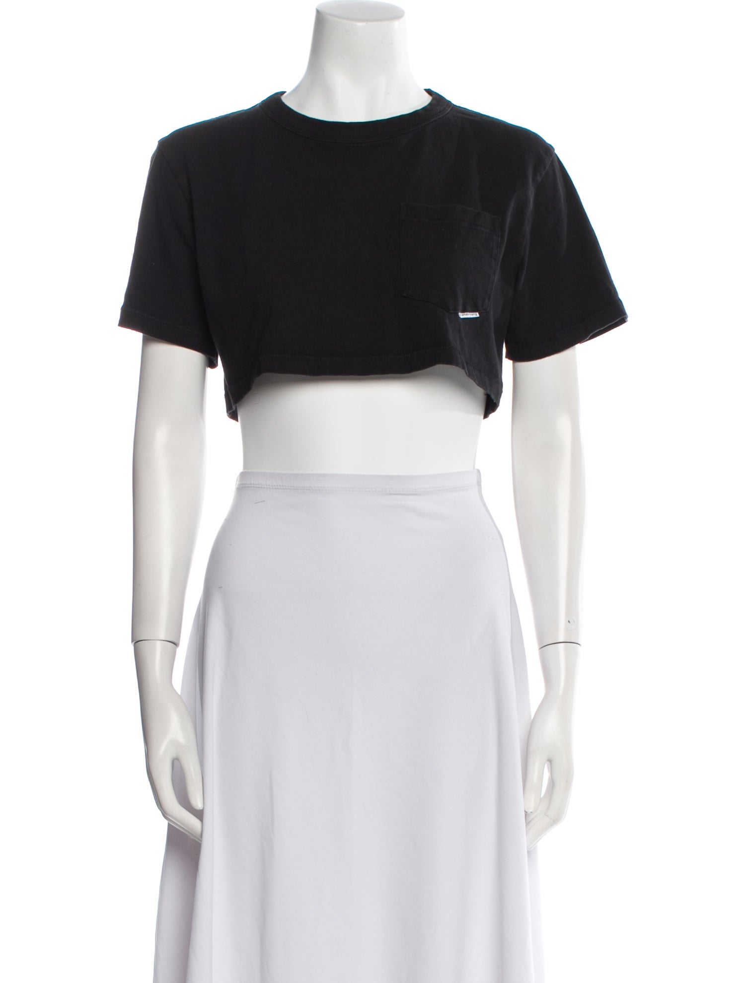 Alexander Wang Crew Neck Short Sleeve Crop Top