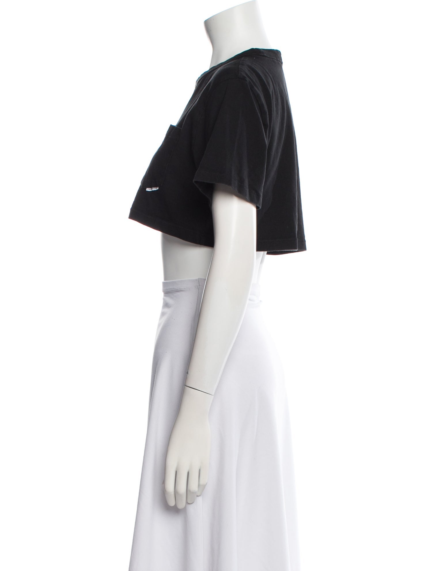 Alexander Wang Crew Neck Short Sleeve Crop Top