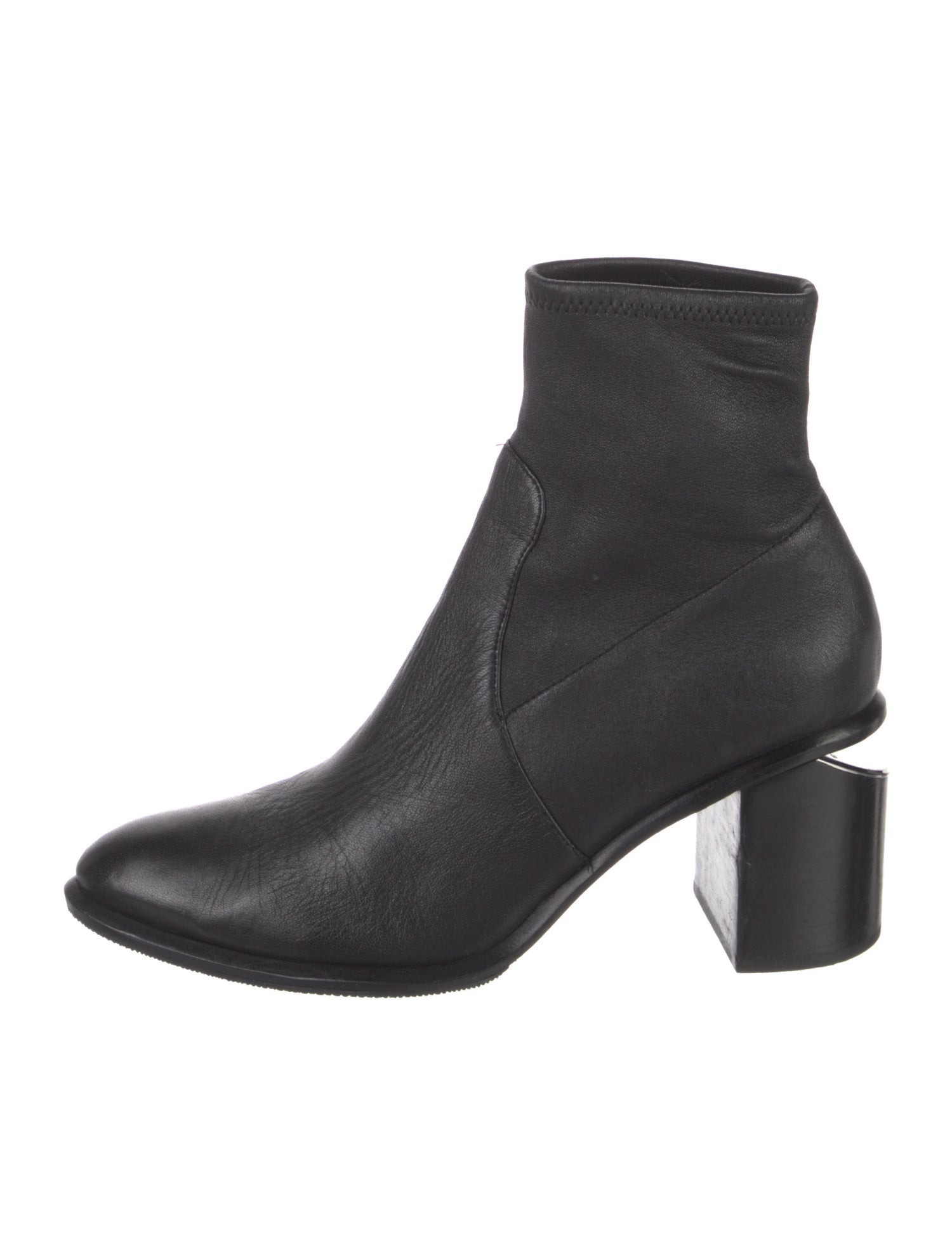 Alexander Wang Leather Cutout Accent Sock Boots