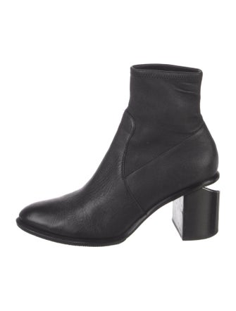 Alexander Wang Leather Cutout Accent Sock Boots