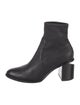 Alexander Wang Leather Cutout Accent Sock Boots