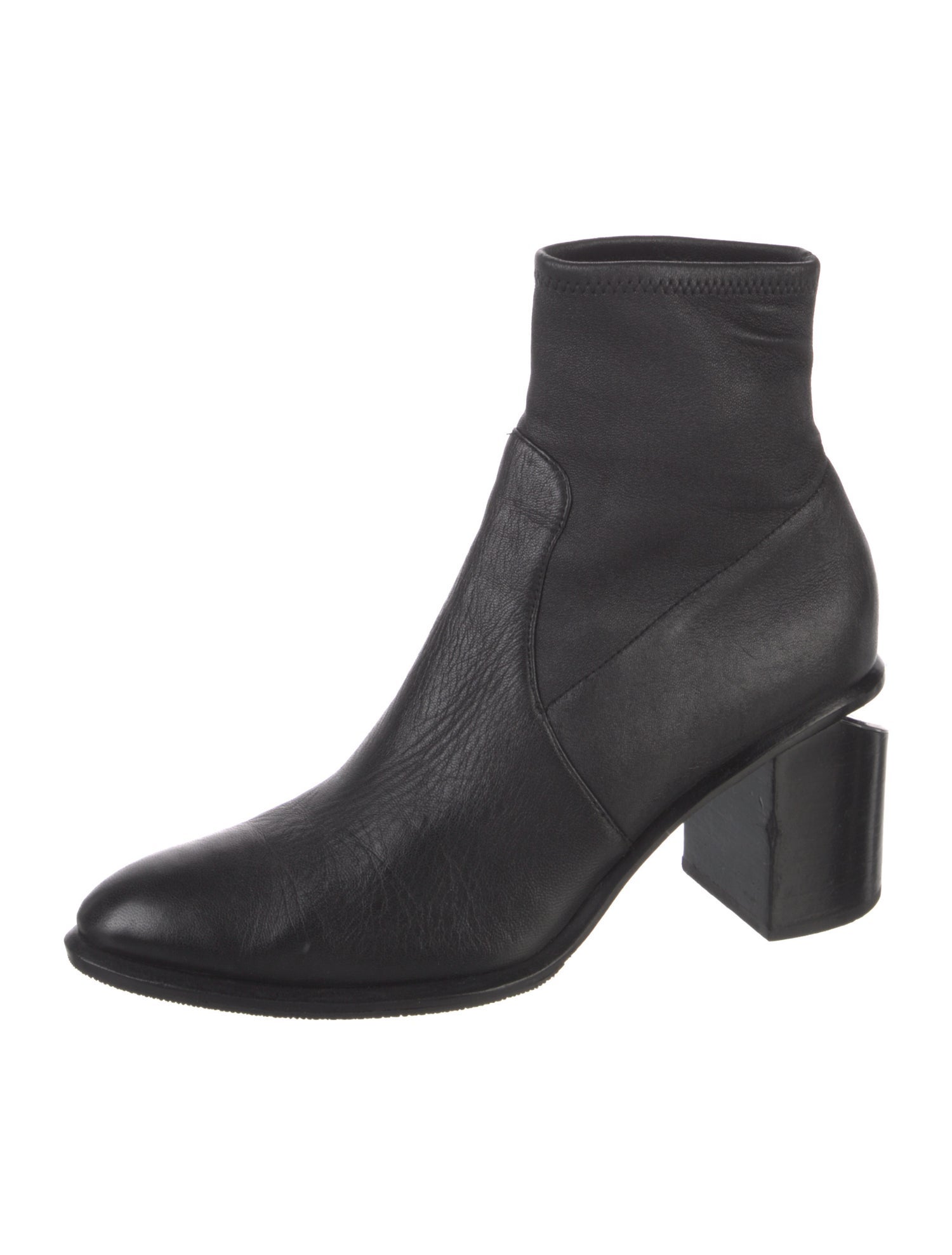 Alexander Wang Leather Cutout Accent Sock Boots