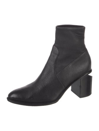 Alexander Wang Leather Cutout Accent Sock Boots