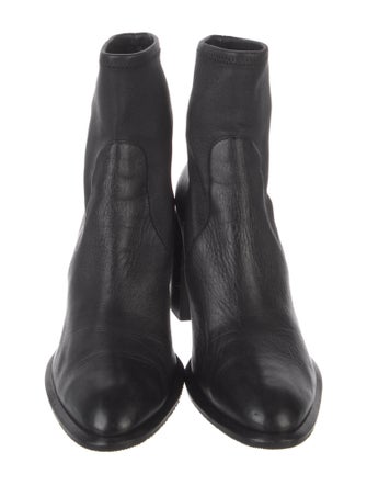 Alexander Wang Leather Cutout Accent Sock Boots