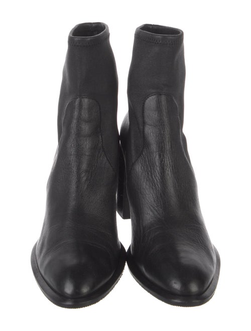Alexander Wang Leather Cutout Accent Sock Boots