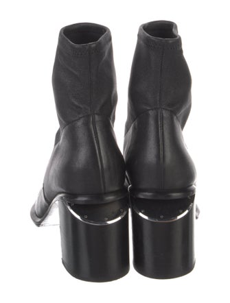 Alexander Wang Leather Cutout Accent Sock Boots