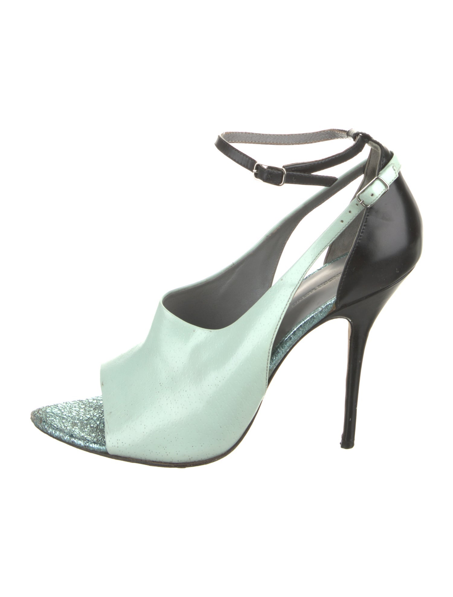 Alexander Wang Leather Colorblock Pattern Pumps