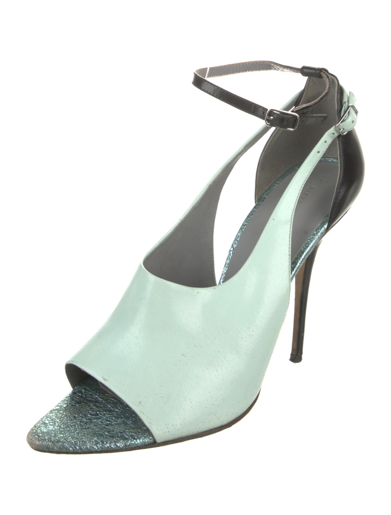 Alexander Wang Leather Colorblock Pattern Pumps