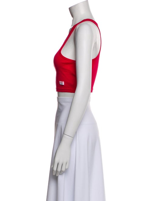 Alexander Wang Scoop Neck Sleeveless Crop Top