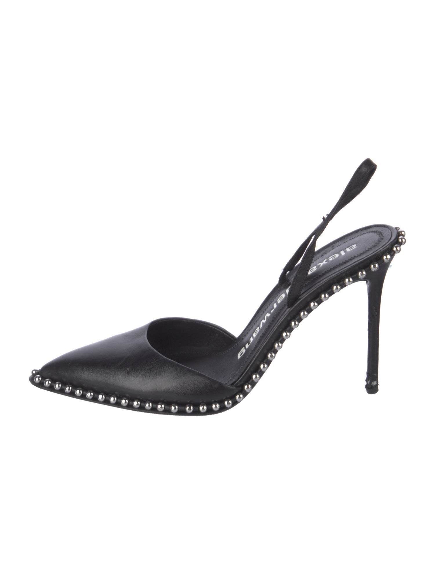 Alexander Wang Leather Beaded Accents Slingback Pumps