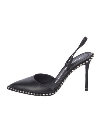 Alexander Wang Leather Beaded Accents Slingback Pumps