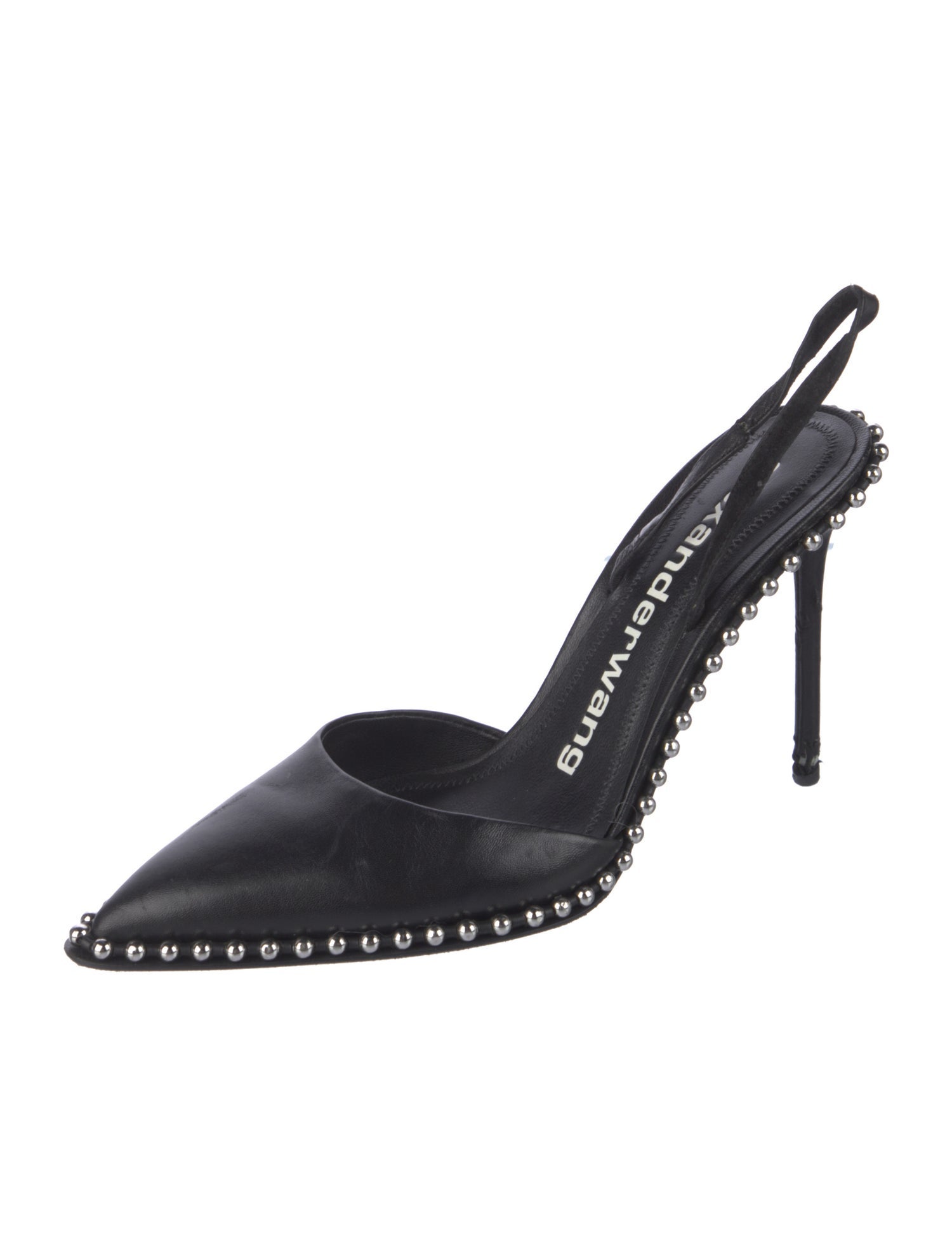 Alexander Wang Leather Beaded Accents Slingback Pumps