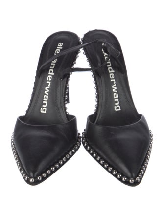 Alexander Wang Leather Beaded Accents Slingback Pumps