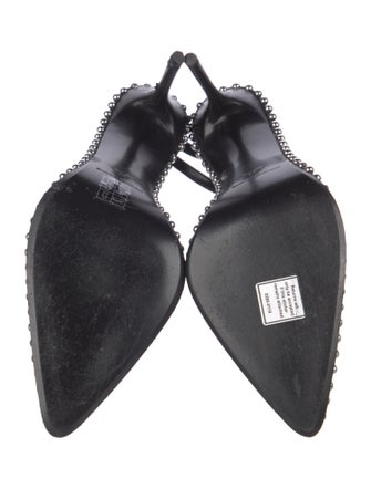Alexander Wang Leather Beaded Accents Slingback Pumps