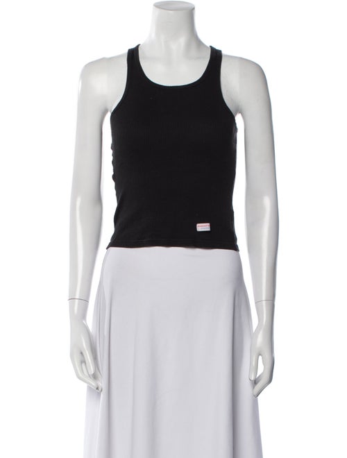 Alexander Wang Scoop Neck Sleeveless Crop Top