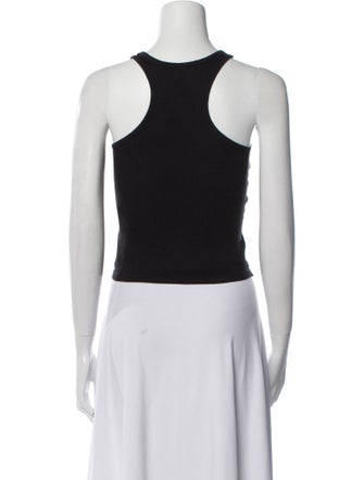 Alexander Wang Scoop Neck Sleeveless Crop Top