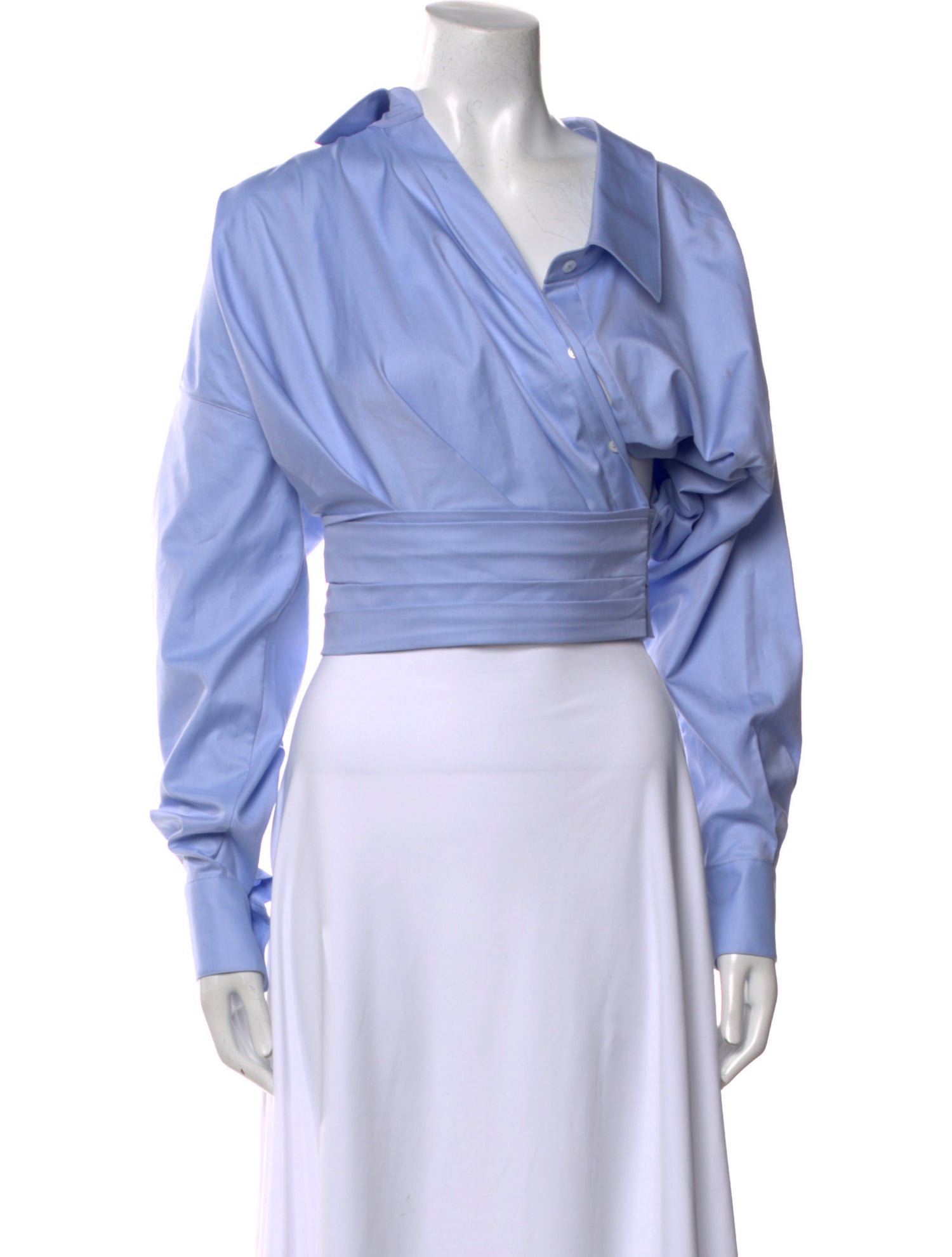 Alexander Wang One-Shoulder Long Sleeve Crop Top w/ Tags