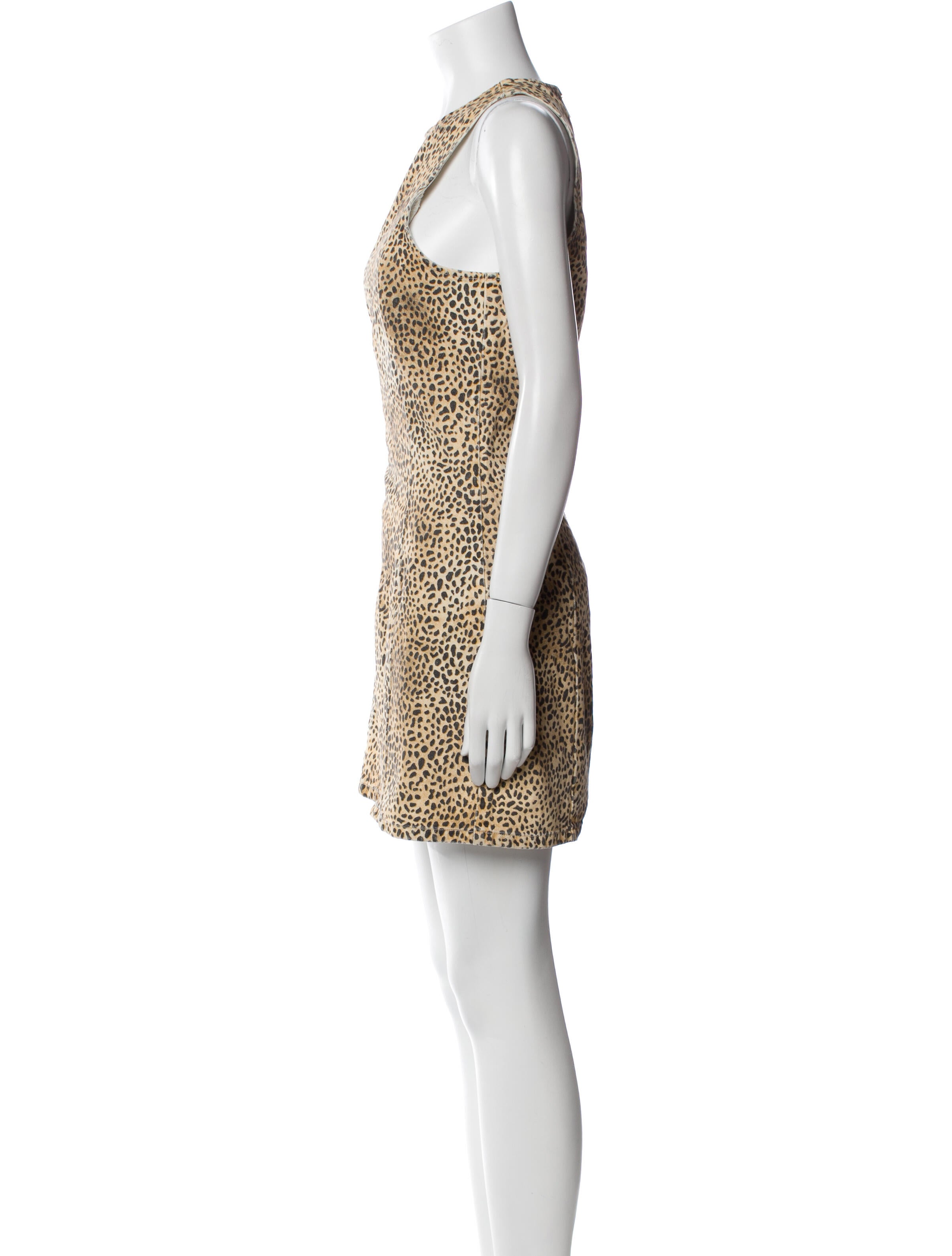 Alexander Wang Animal Print Mini Dress