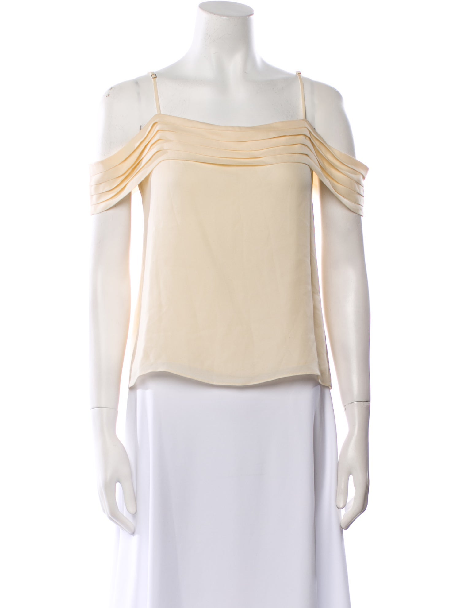 Alexander Wang Silk Square Neckline Crop Top