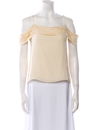 Alexander Wang Silk Square Neckline Crop Top