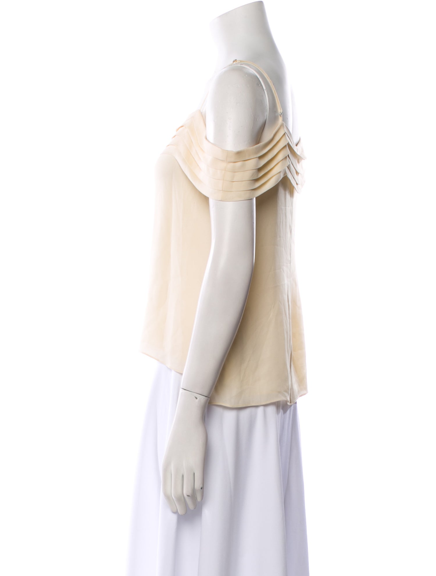 Alexander Wang Silk Square Neckline Crop Top