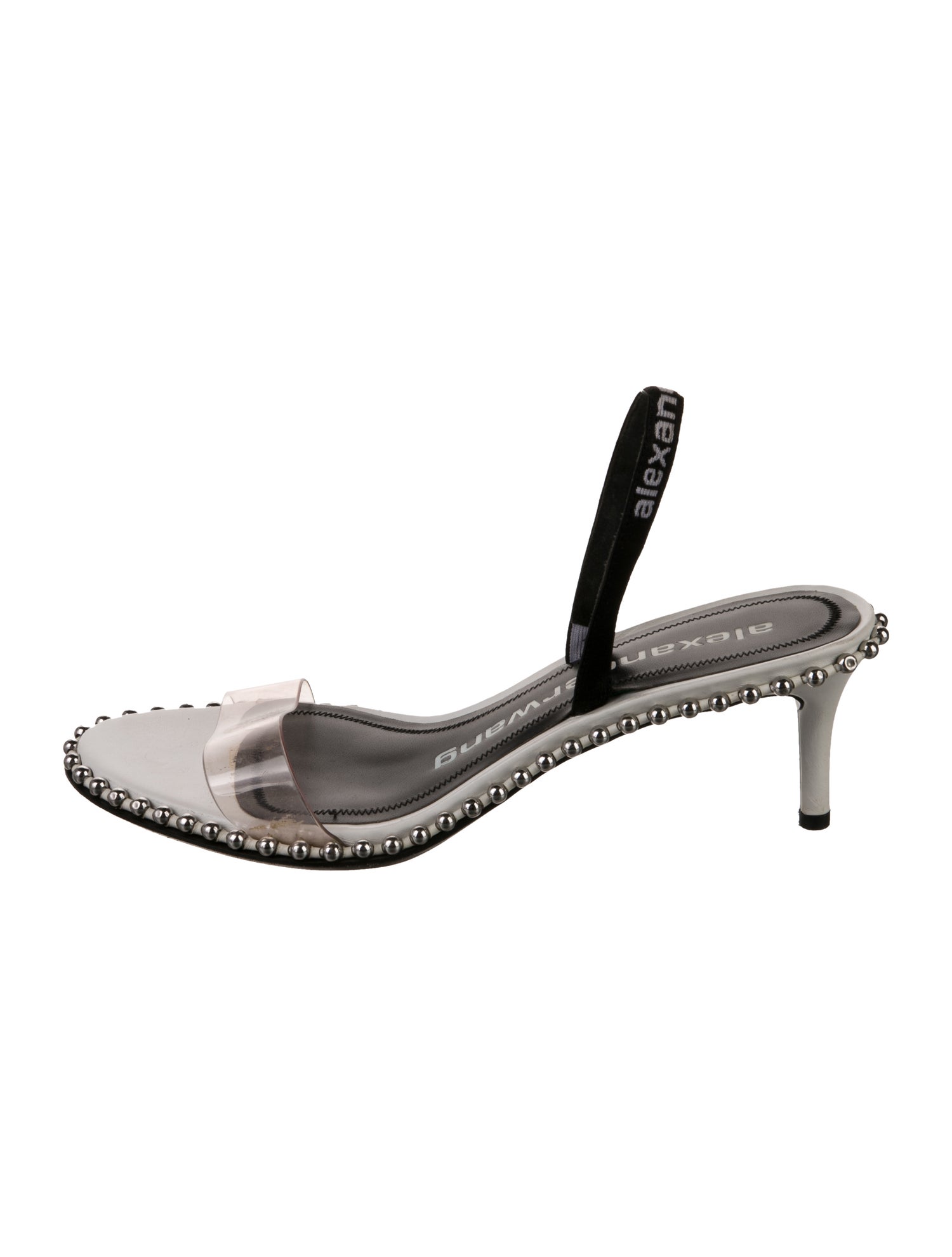 Alexander Wang Leather Studded Accents Slingback Sandals