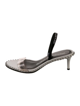 Alexander Wang Leather Studded Accents Slingback Sandals