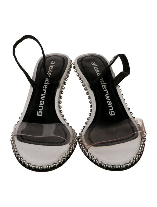 Alexander Wang Leather Studded Accents Slingback Sandals