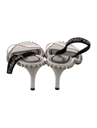 Alexander Wang Leather Studded Accents Slingback Sandals