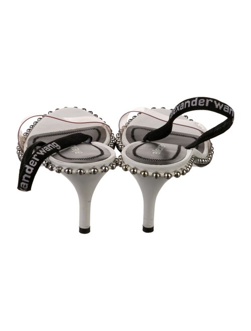 Alexander Wang Leather Studded Accents Slingback Sandals