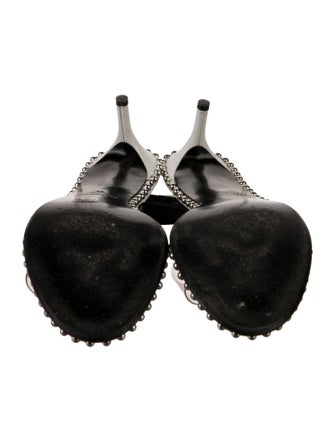 Alexander Wang Leather Studded Accents Slingback Sandals