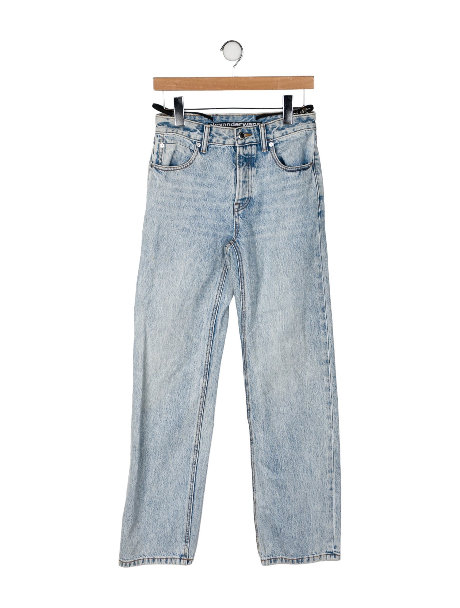 Alexander Wang Mid-Rise Straight Leg Jeans