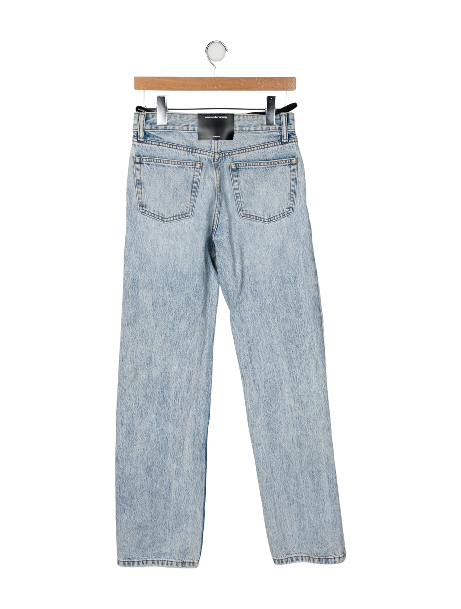 Alexander Wang Mid-Rise Straight Leg Jeans