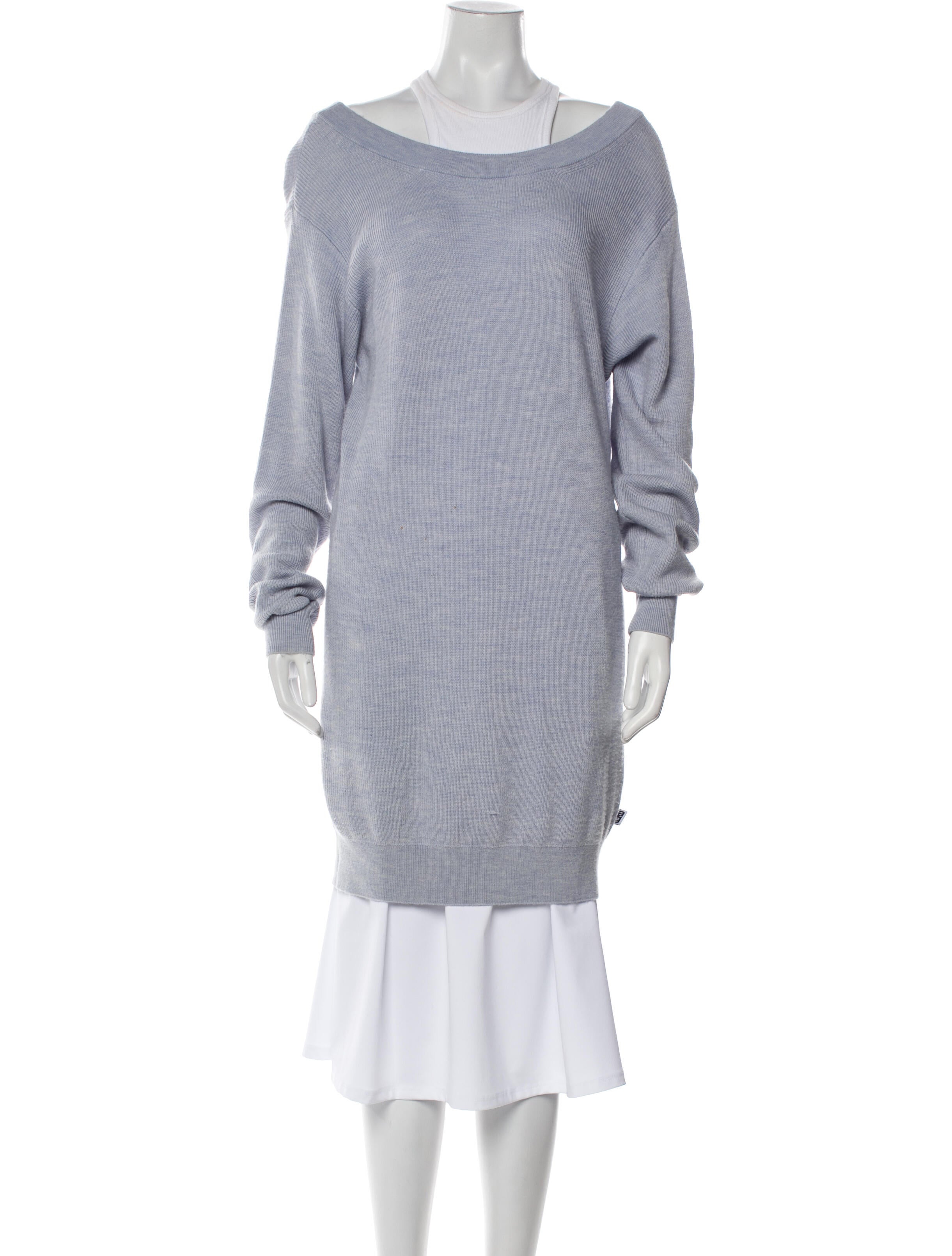 Alexander Wang Merino Wool Bateau Neckline Tunic