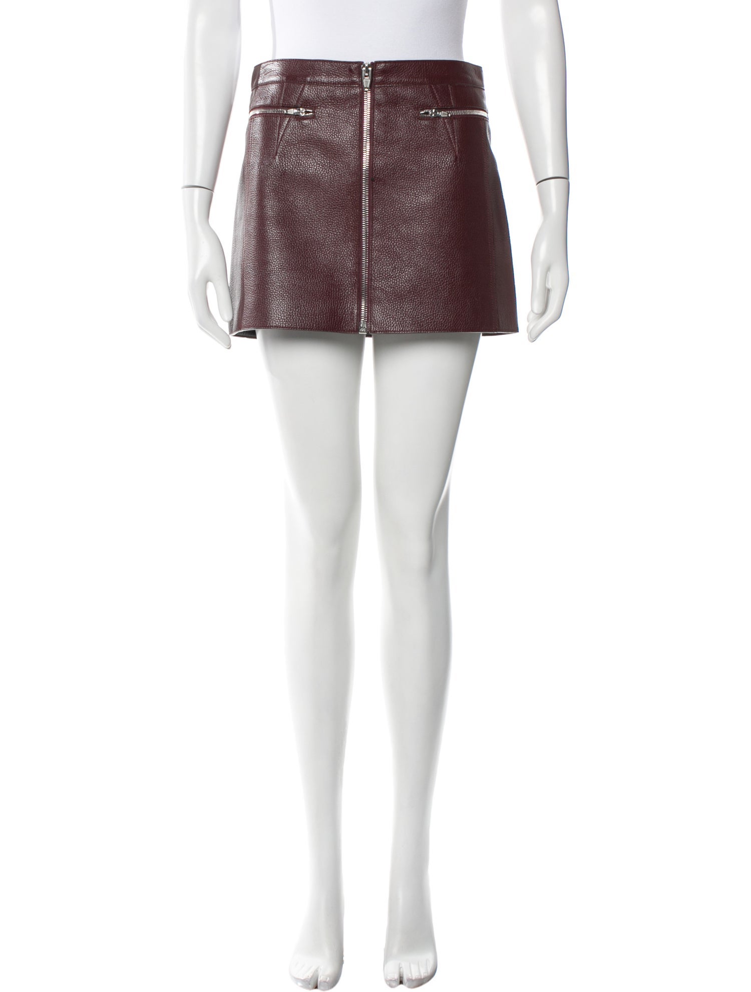 Alexander Wang Calf Leather Mini Skirt