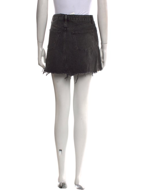 Denim x Alexander Wang Raw-Edge Trim Mini Skirt