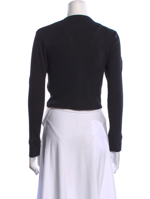 Alexander Wang V-Neck Long Sleeve Crop Top