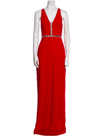 Alexander Wang V-Neck Long Dress